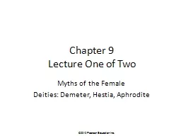 Chapter  9 Lecture One of Two