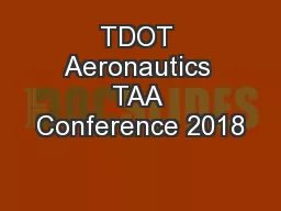 TDOT Aeronautics TAA Conference 2018