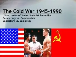 1 The Cold War 1945-1990