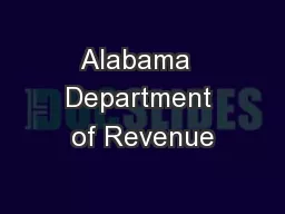 Alabama  Department of Revenue