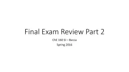 Final Exam Review Part 4 - VBA