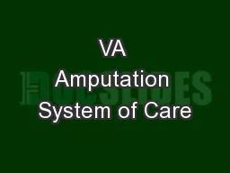 VA Amputation System of Care