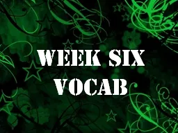Week Six Vocab Anachronistic
