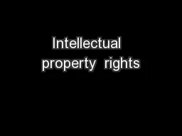 Intellectual  property  rights