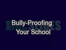 Bully-Proofing Your School