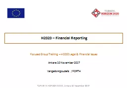H2020 – Financial Reporting