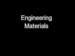 Engineering Materials  