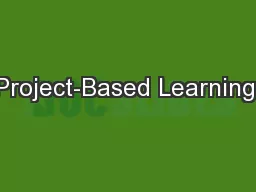 Project-Based Learning: