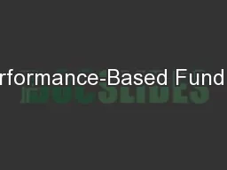 Performance-Based Funding