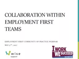 Collaboration within Employment first teams
