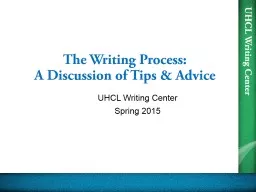 The Writing Process: A Discussion of Tips & Advice