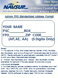 Ashore FPO Standardized Address Format