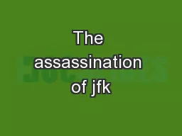 The assassination of jfk