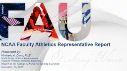 NCAA Faculty Athletics Representative Report