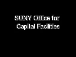 SUNY Office for Capital Facilities