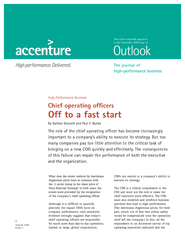Outlook  Number  COOs are central to a companys abilit