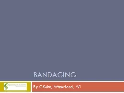 Bandaging By C Kohn, Waterford, WI