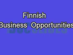 Finnish  Business  Opportunities