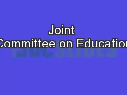 Joint Committee on Education