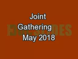 Joint Gathering    May 2018