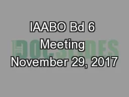 IAABO Bd 6 Meeting November 29, 2017