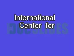 International  Center  for