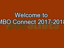 Welcome to MBO Connect 2017-2018