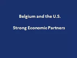 Belgium and the U.S. Strong Economic
