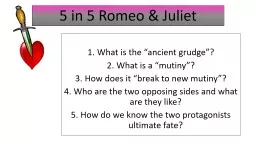 5 in 5 Romeo & Juliet