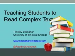 Teaching Students to Read Complex Text