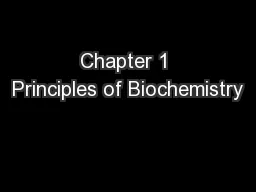 Chapter 1 Principles of Biochemistry