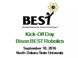 Kick-Off Day Bison BEST Robotics