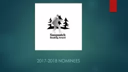 2017-2018 Nominees About the Sasquatch Reading Challenge