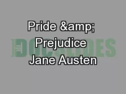 Pride & Prejudice Jane Austen