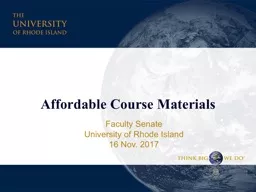 Affordable Course Materials