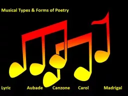Musical Types & Forms of Poetry
