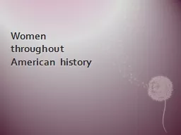 Women throughout American history
