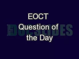 EOCT Question of the Day