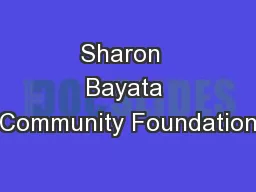 Sharon  Bayata Community Foundation