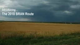 Introducing… The 2018 BRAN Route