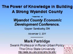 1     The Power of Knowledge in Building A Strong Wyandot County
