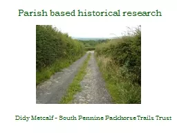 Parish based historical research