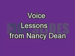 Voice Lessons   from Nancy Dean