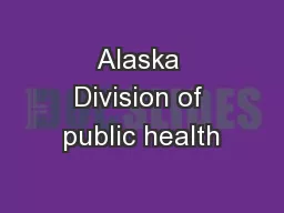 Alaska Division of public health
