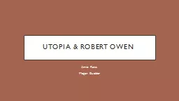 Utopia & Robert Owen