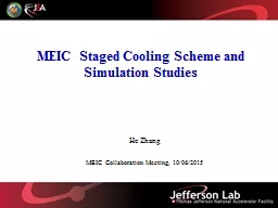 MEIC Staged Cooling Scheme and Simulation Studies