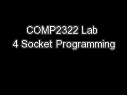 COMP2322 Lab 4 Socket Programming