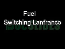 Fuel   Switching Lanfranco