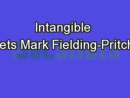 Intangible Assets Mark Fielding-Pritchard