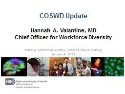 COSWD Update Hannah A. Valantine, MD